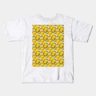 Pattern of pastel colored flowers Kids T-Shirt